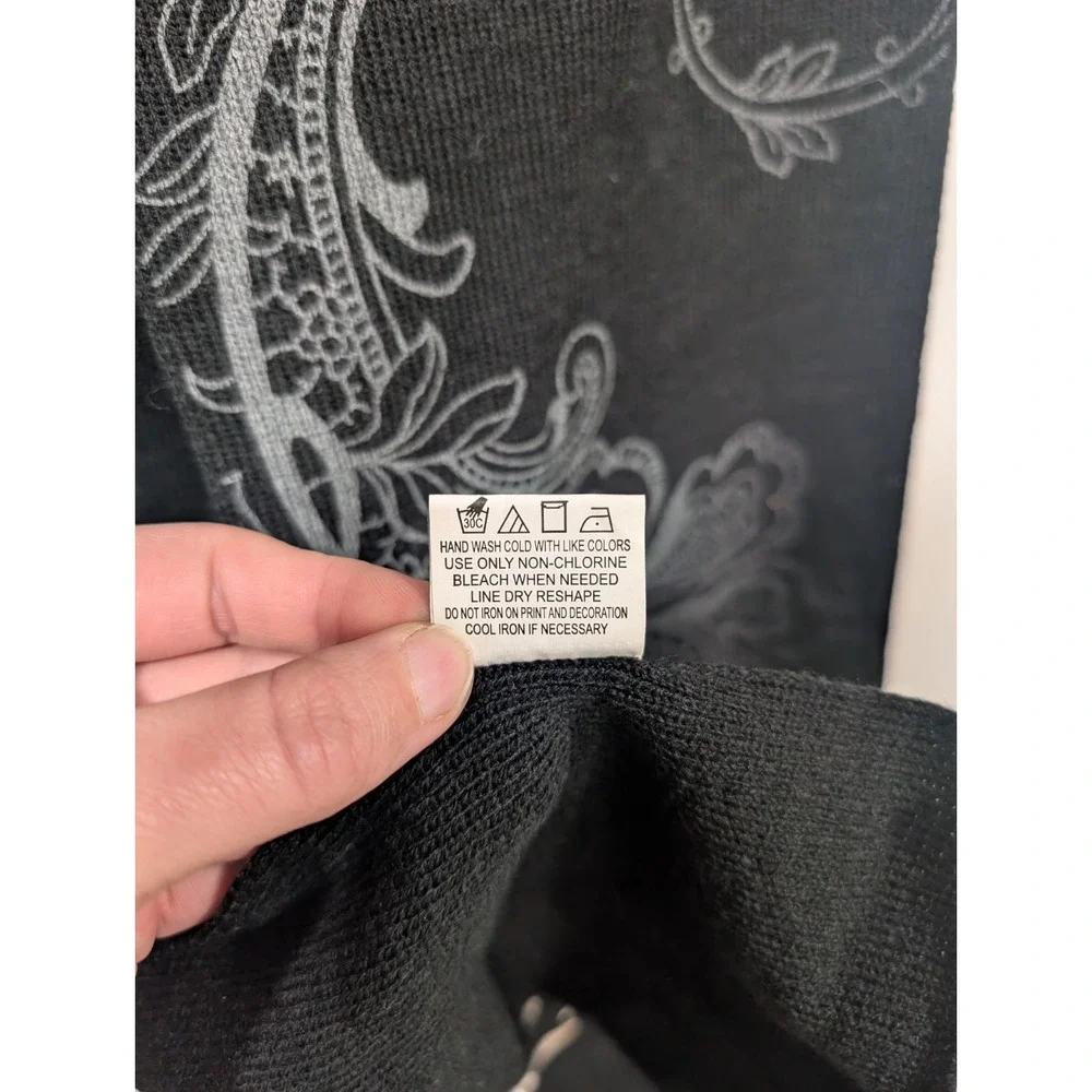 Disney Tinker Bell Black Scarf With Flower Designs